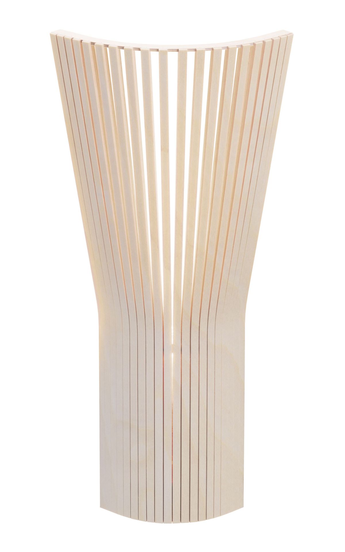 Secto Design Eckleuchte 4237 aus hellem Birkenholz, moderne Wandleuchte für indirekte Beleuchtung.