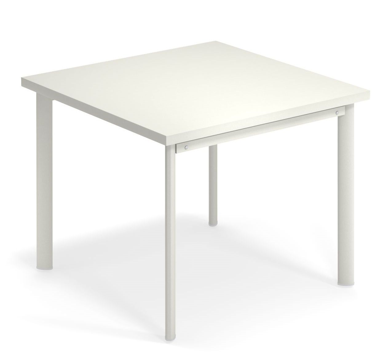 Weißer, quadratischer Star Tisch von Emu für den Außenbereich, ideal für Garten und Terrasse.