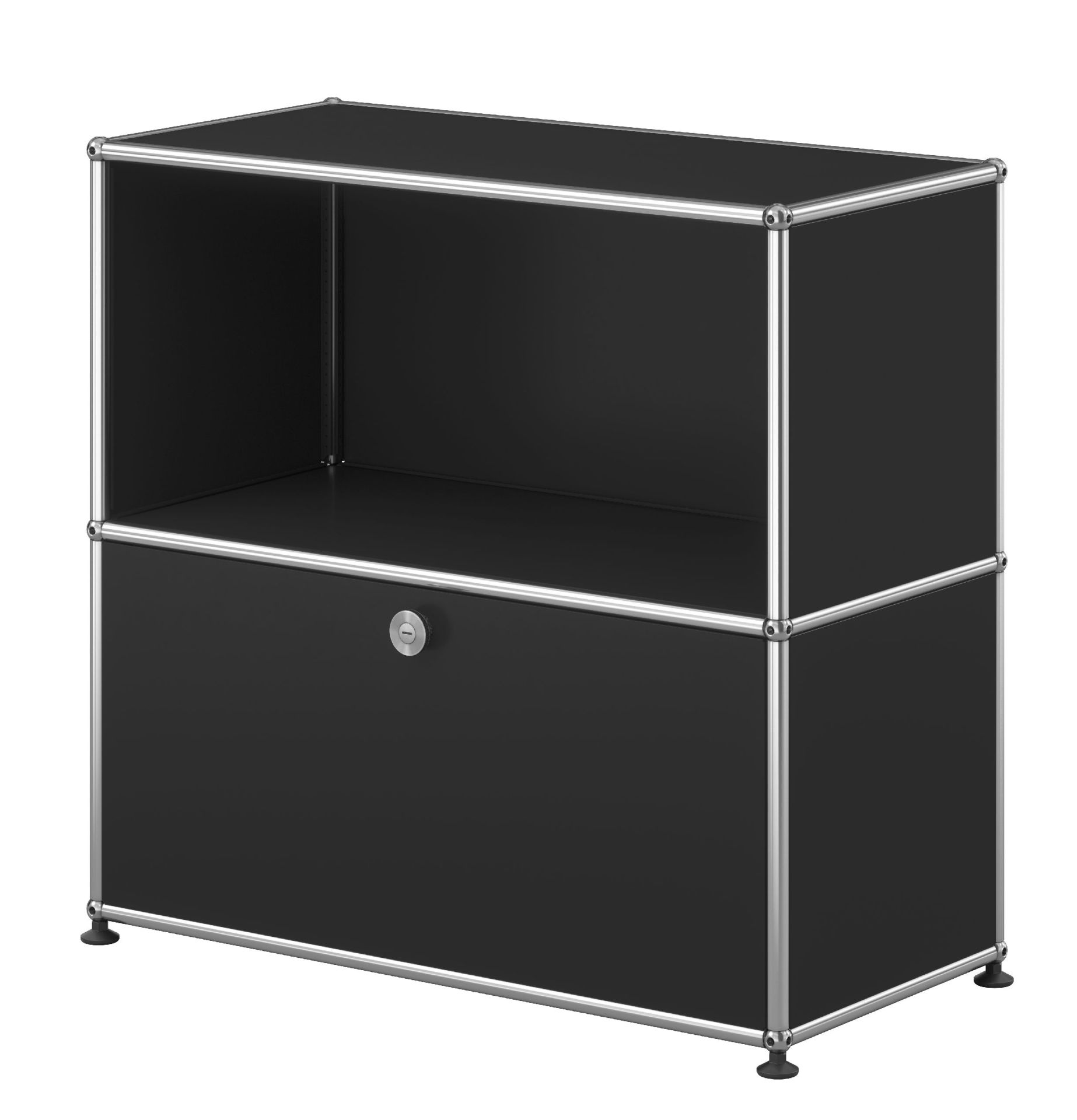 USM Haller dressoir M62 1 klep / 1 open vak grafietzwart