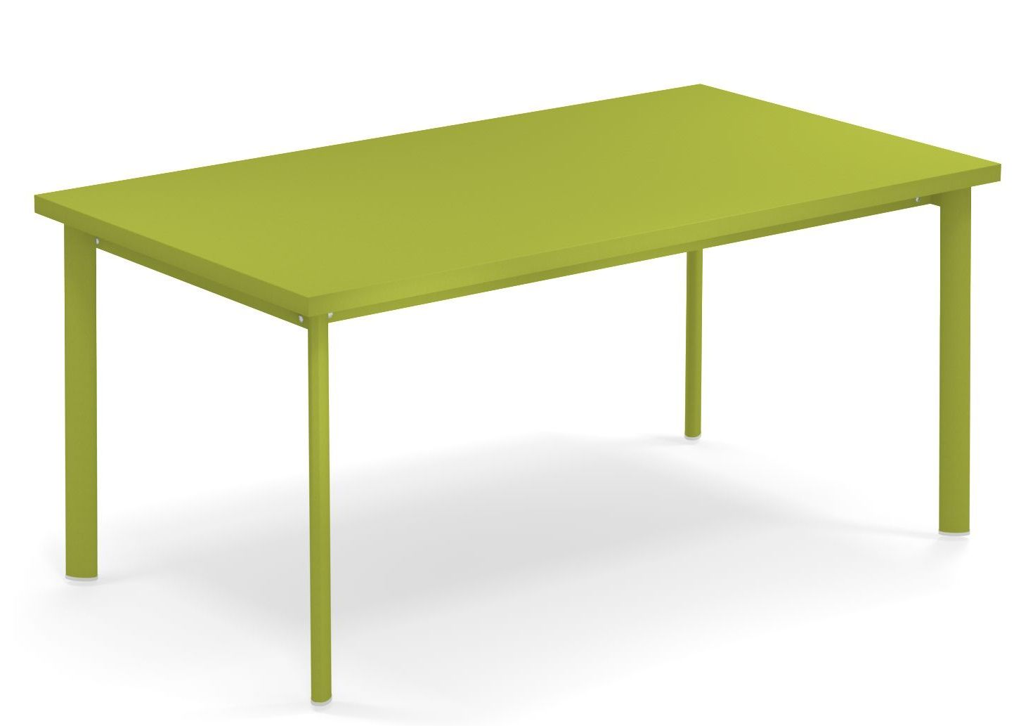 Grüner Star Tisch Outdoor von Emu, rechteckiger Gartentisch aus Metall für den Außenbereich.