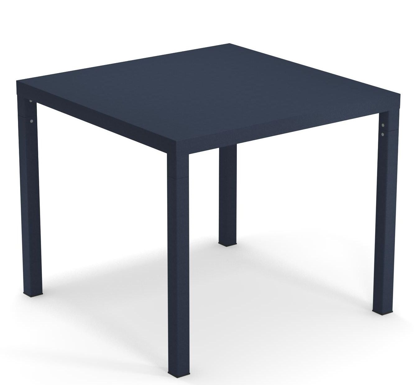 Blauer Nova Tisch von Emu für den Außenbereich, quadratisch und modern designt.