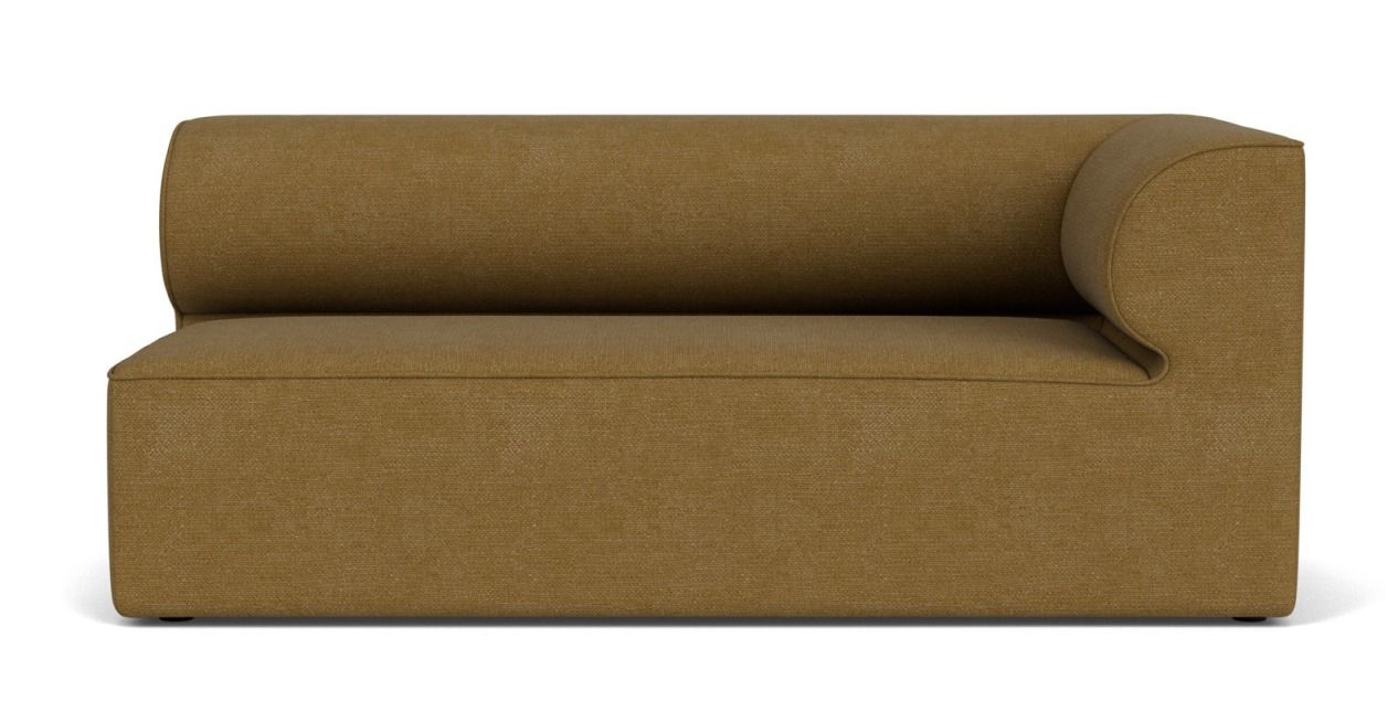 Nahaufnahme des Eave Modular Sofas 86 Ecke von Audo Copenhagen in braunem Stoff.