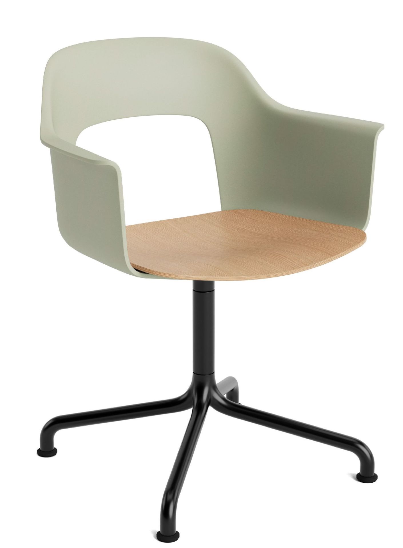 Layout Armchair 252 Fauteuil met 4-sterrenvoet, draaivoet met gebogen kruis Hay