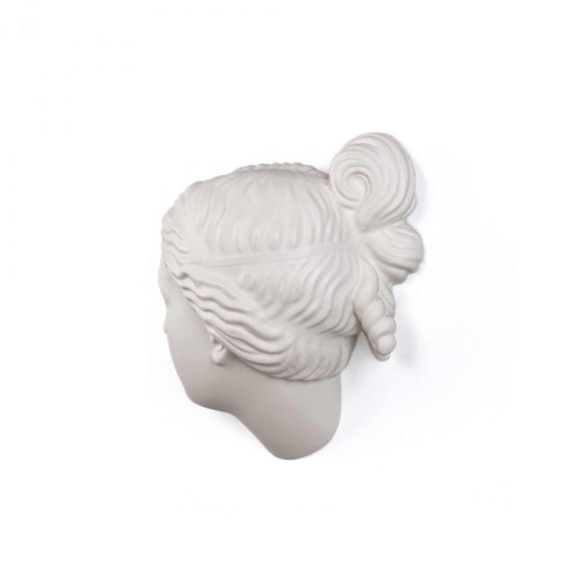 Weiße Nymphenkopf-Skulptur von Seletti Memorabilia Mvsevm, Wanddeko im klassischen Stil.
