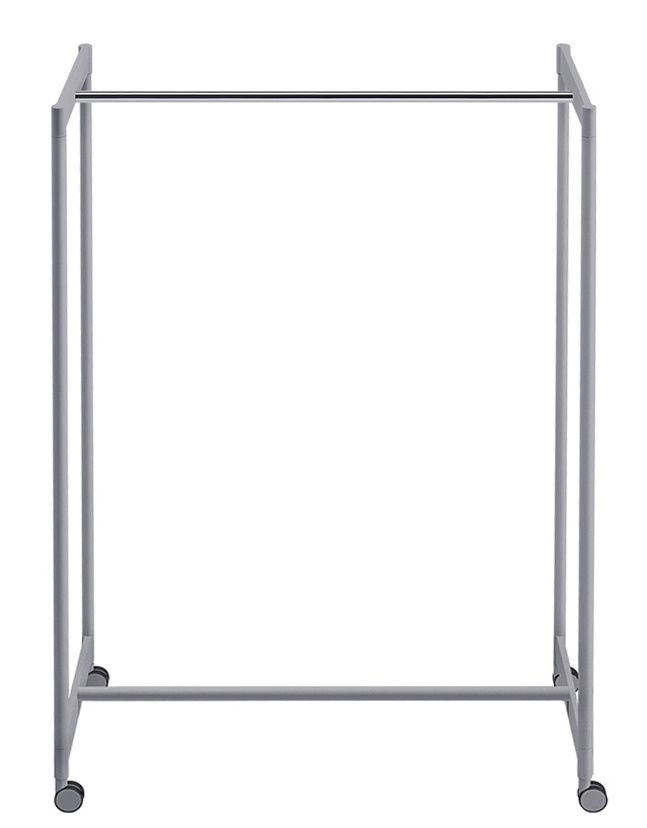Meeting Kleiderbügelständer Rexite, moderner Garderobenständer aus Metall mit Rollen für Büro und Konferenzraum.