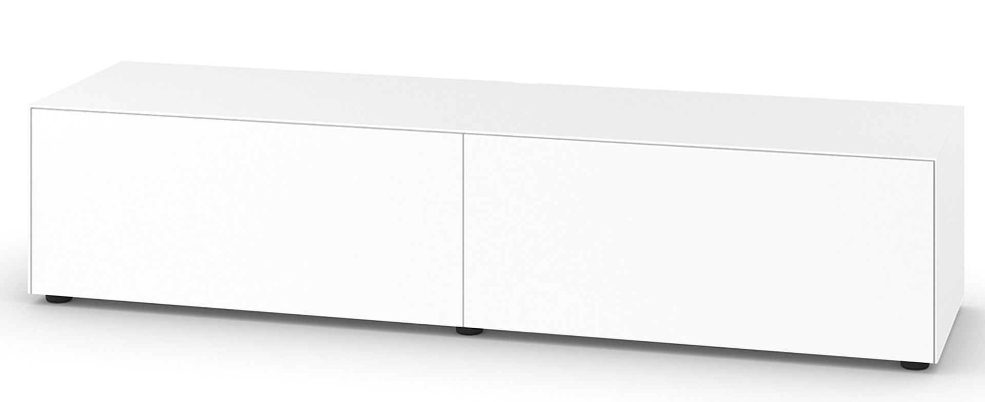 Weißes Nex Pur Box Board von Piure mit Schubkasten, modernes Sideboard für Wohnzimmer und Büro.