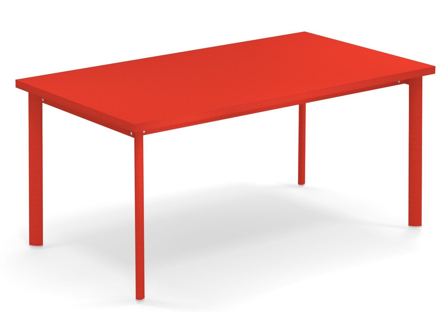 Roter Star Tisch Outdoor von Emu, rechteckig, aus Metall, für Garten und Terrasse.