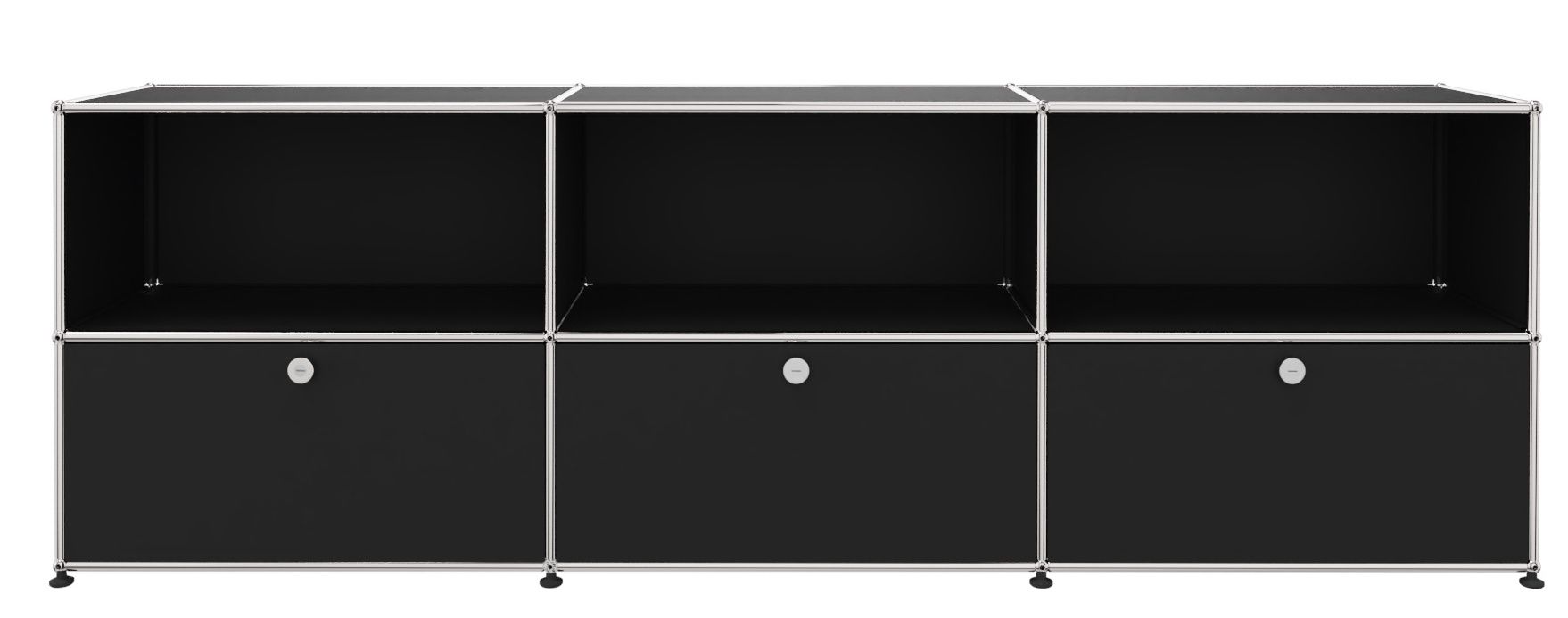 USM Haller dressoir met 3 open vakken / 3 klepdeuren