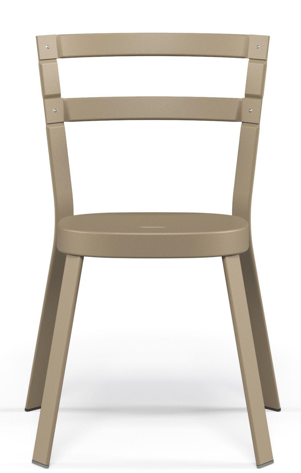 Nahaufnahme des Emu Thor Chair Outdoor Stuhls in Beige, ideal für Garten und Terrasse.