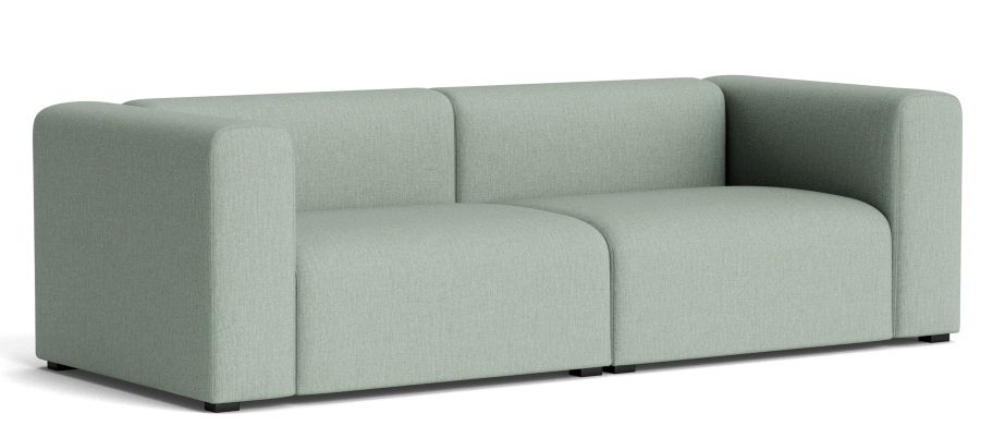 Helles Mags Sofa von Hay, 2,5-Sitzer in mintgrünem Stoff, modernes Design für Wohnzimmer.