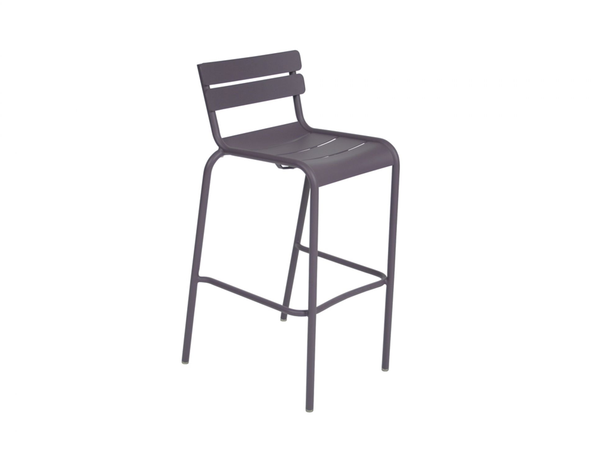 Luxembourg Barhocker von Fermob in Pflaume, moderner Outdoor Hocker aus Metall für Garten und Terrasse.