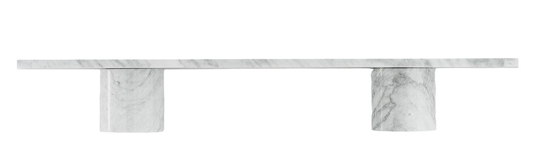 Sten Regal 80 cm von Normann Copenhagen aus weißem Marmor, minimalistisches Design.