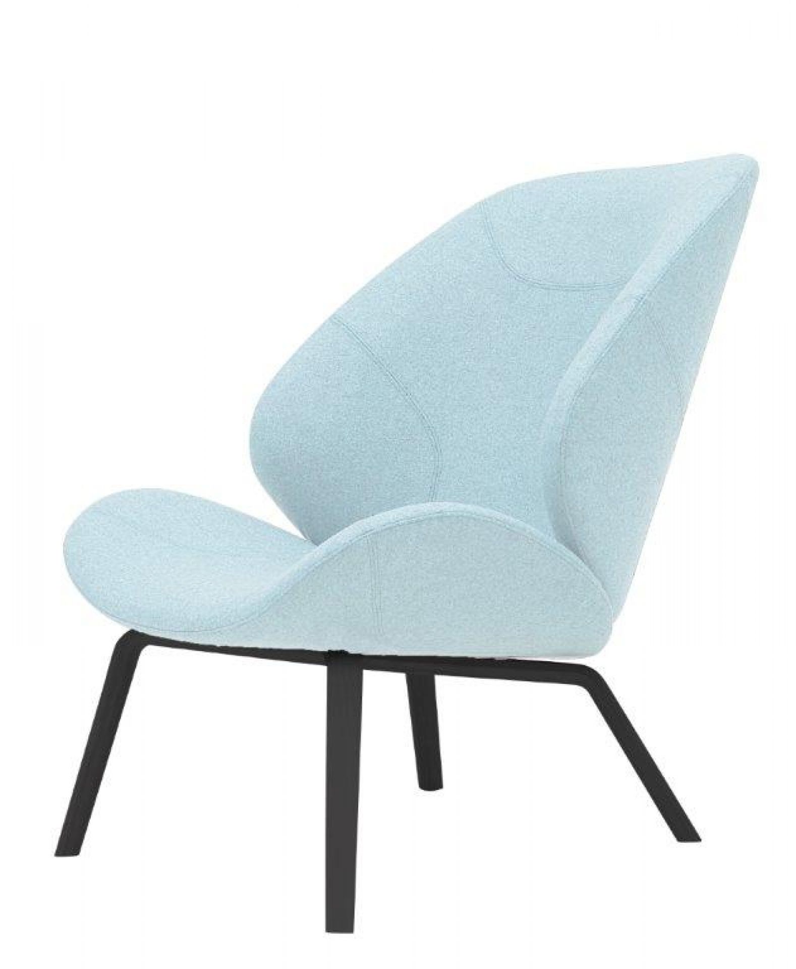 Heller Eden Sessel mit schwarzem Metallgestell, moderner Polstersessel für Wohnzimmer und Büro.