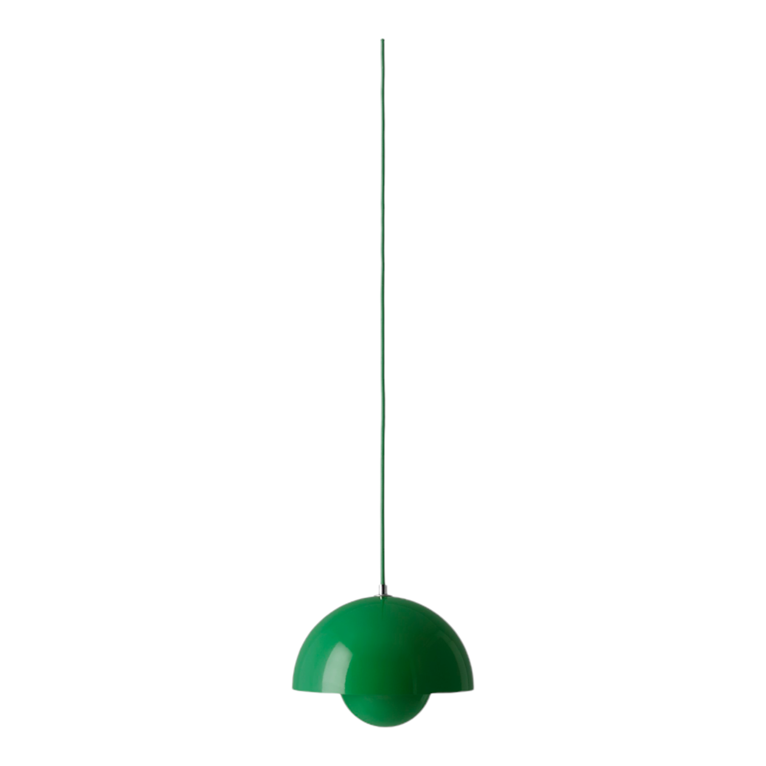 Grüne VP1 Flowerpot Pendelleuchte von AndTradition, moderne Hängelampe für Wohnzimmer und Esszimmer.
