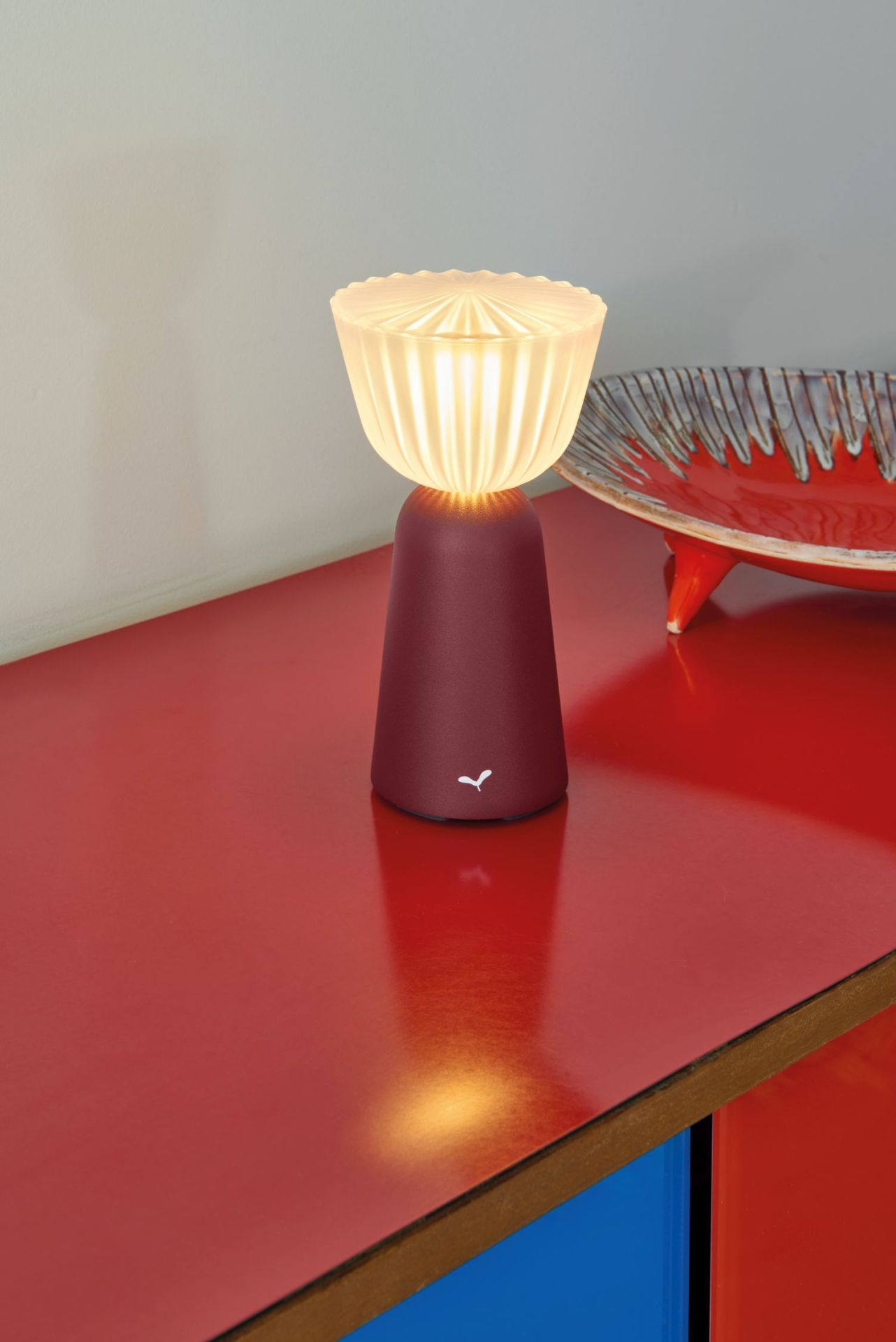 Swiing acculamp / tafellamp Fermob Gletscherminze UNIEK EXEMPLAAR