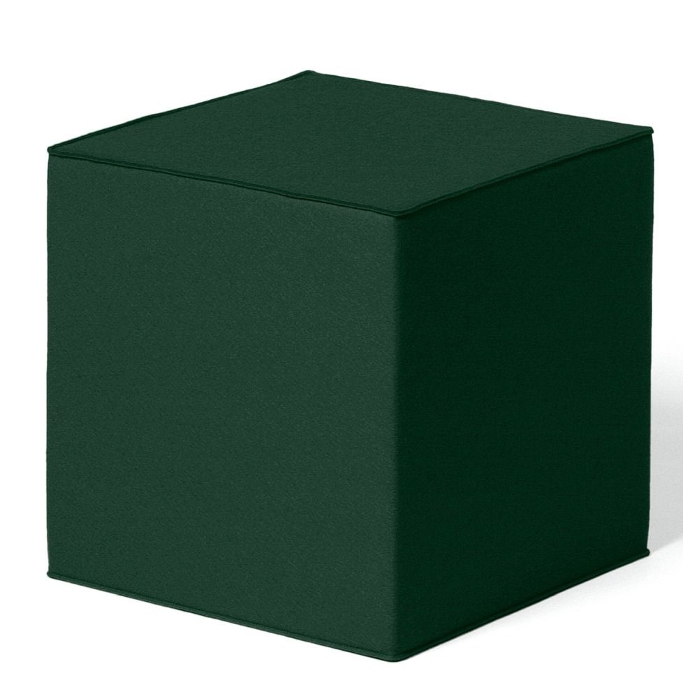 Grüner Quart Sitzwürfel von HEY-SIGN by BWF Group, moderner Hocker für Wohnzimmer und Büro.