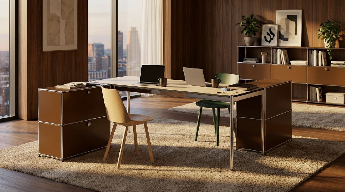 Tafel met opbergelementen USM Haller
