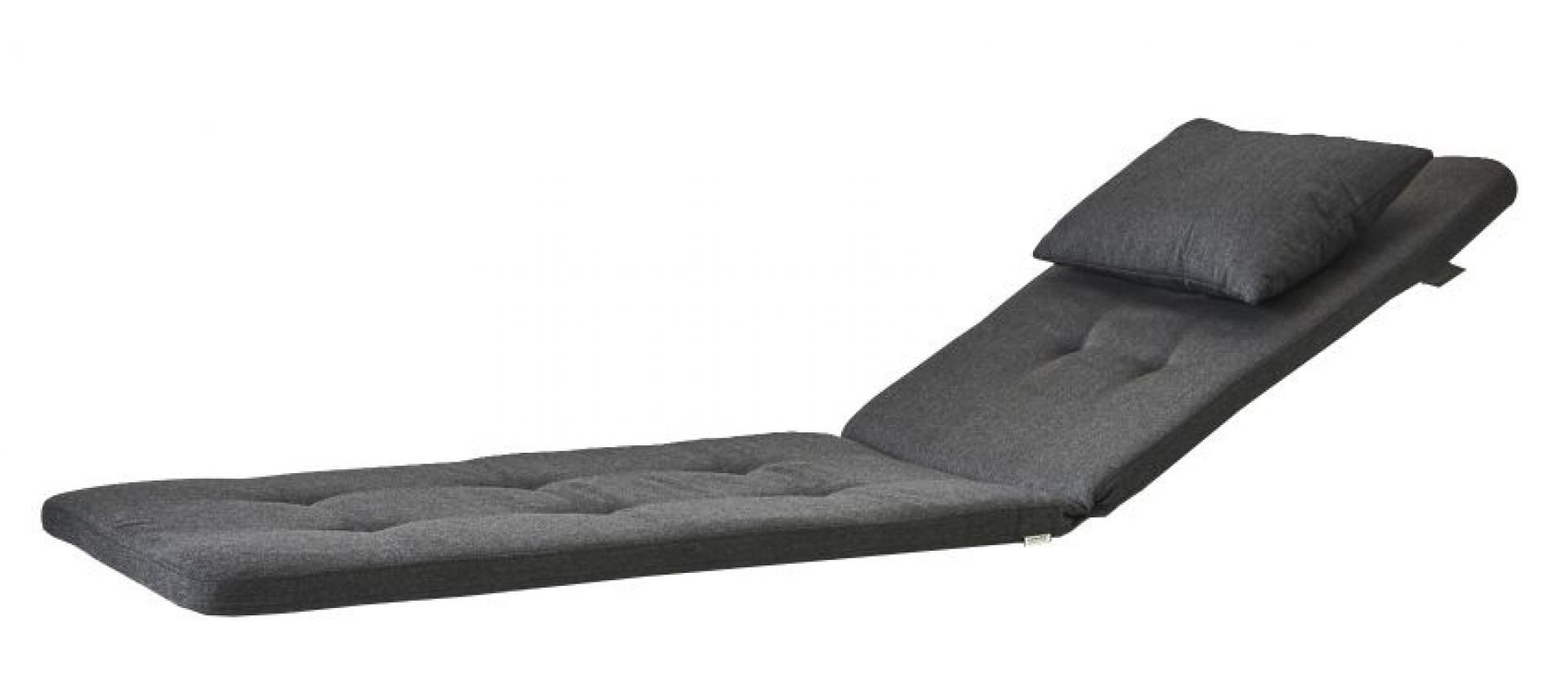 Presley Outdoor Kissensatz für Sonnenliege von Cane-Line in Schwarz mit Kissen und QuickDry-System.