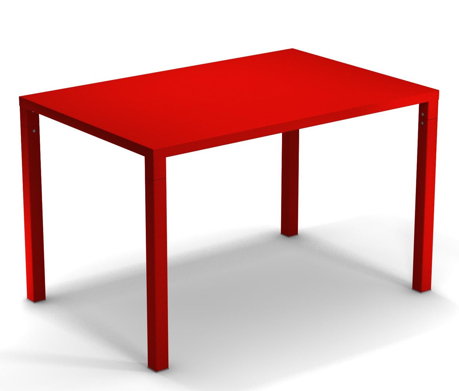 Roter Nova Tisch von Emu für den Außenbereich, moderner Gartentisch aus Metall.