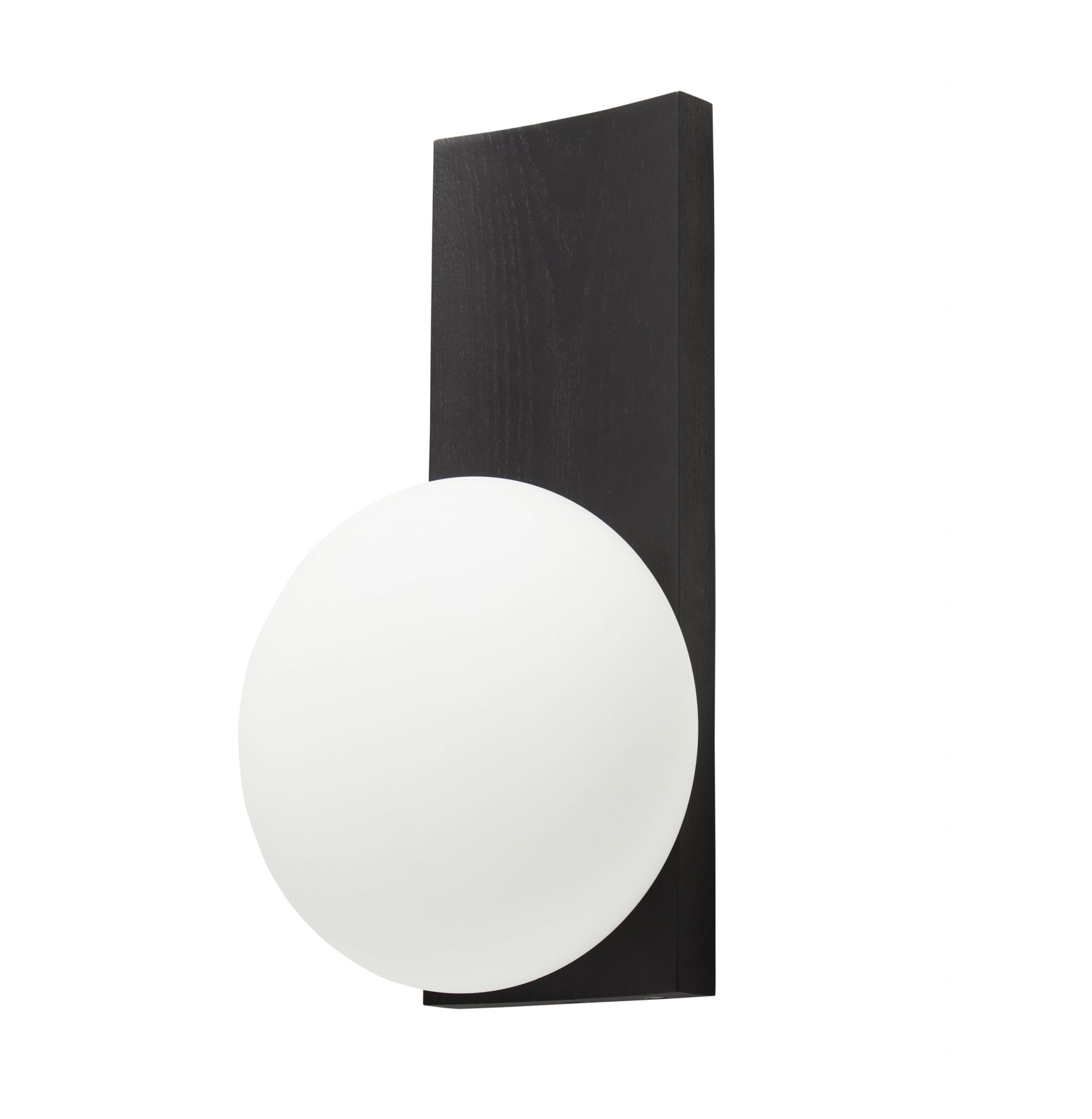 Dew tafel- en wandlamp, essenhout, zwart gelakt, Woud