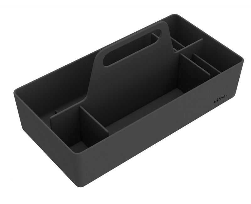 Vitra Toolbox in Weiss: Praktische Organisationsbox mit Fächern und Tragegriff für Büro und Zuhause.