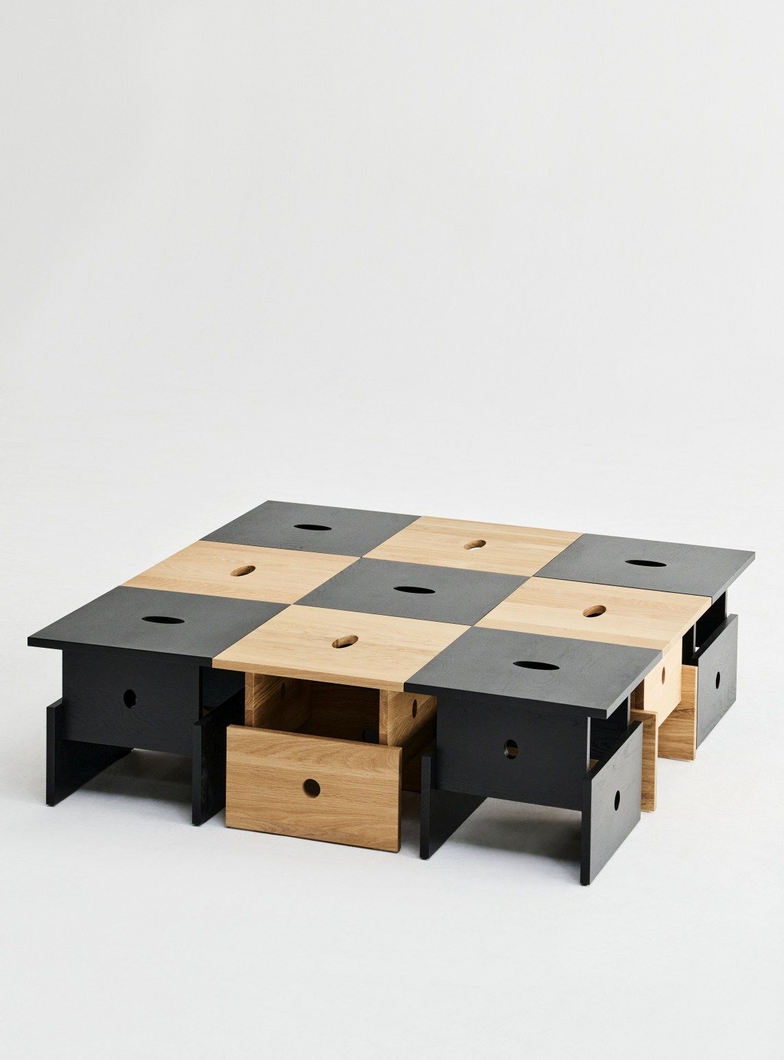 Wood Box salontafel Hay eikenhout zwart, lak op waterbasis
