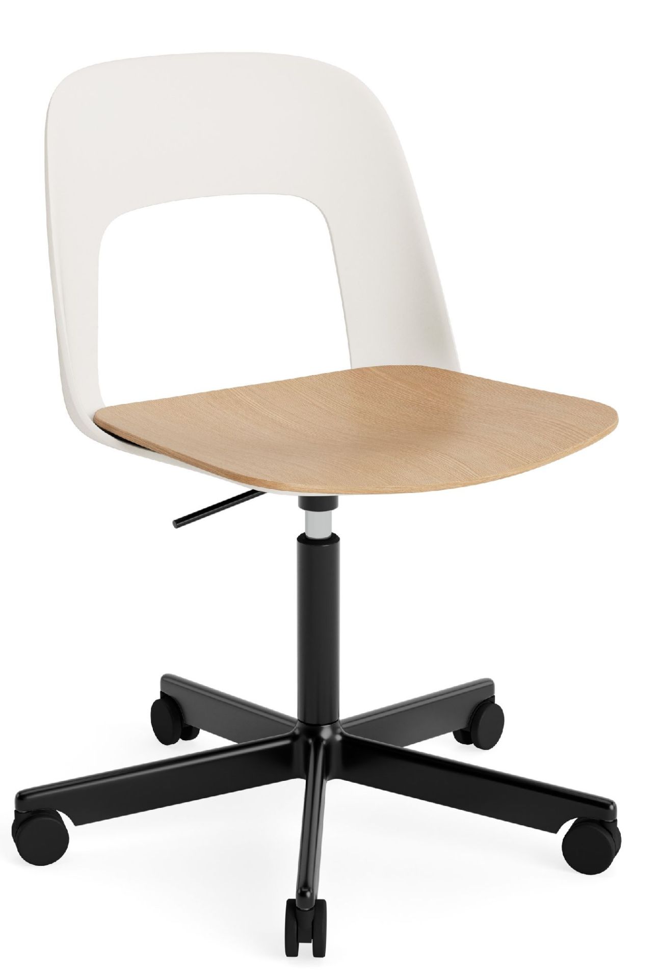 Layout Side Chair 142 stoel met vijfpoot en draaivoet van Hay