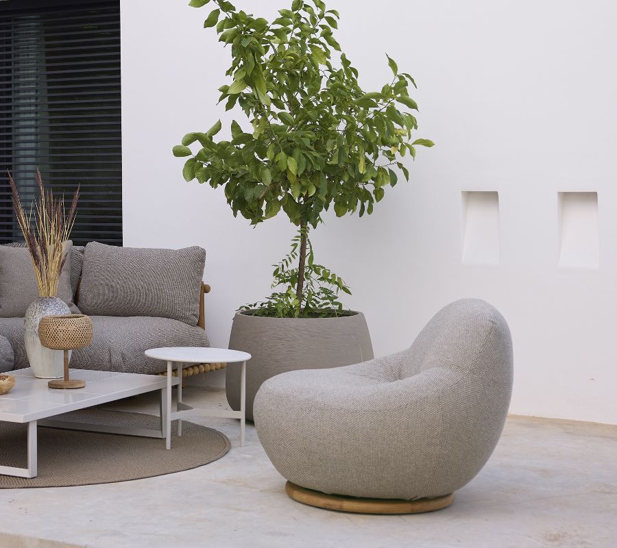 Soil ronde plantenbak, groot, Cane-Line