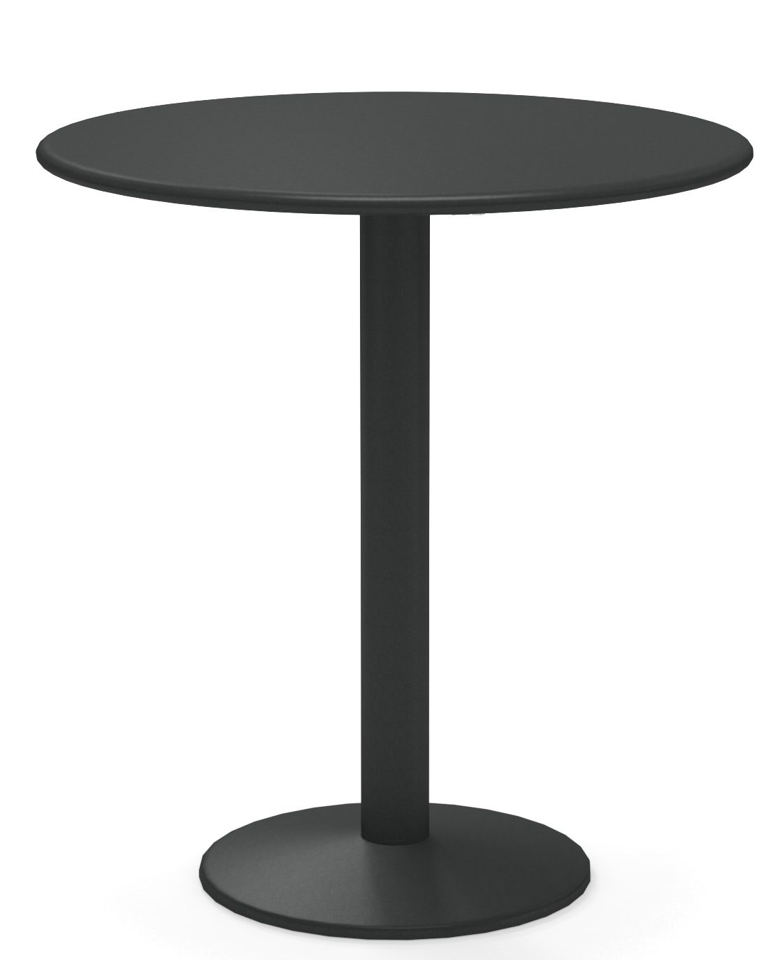 Schwarzer, runder Thor Tisch von Emu, ideal als Beistelltisch für den Garten oder Balkon.