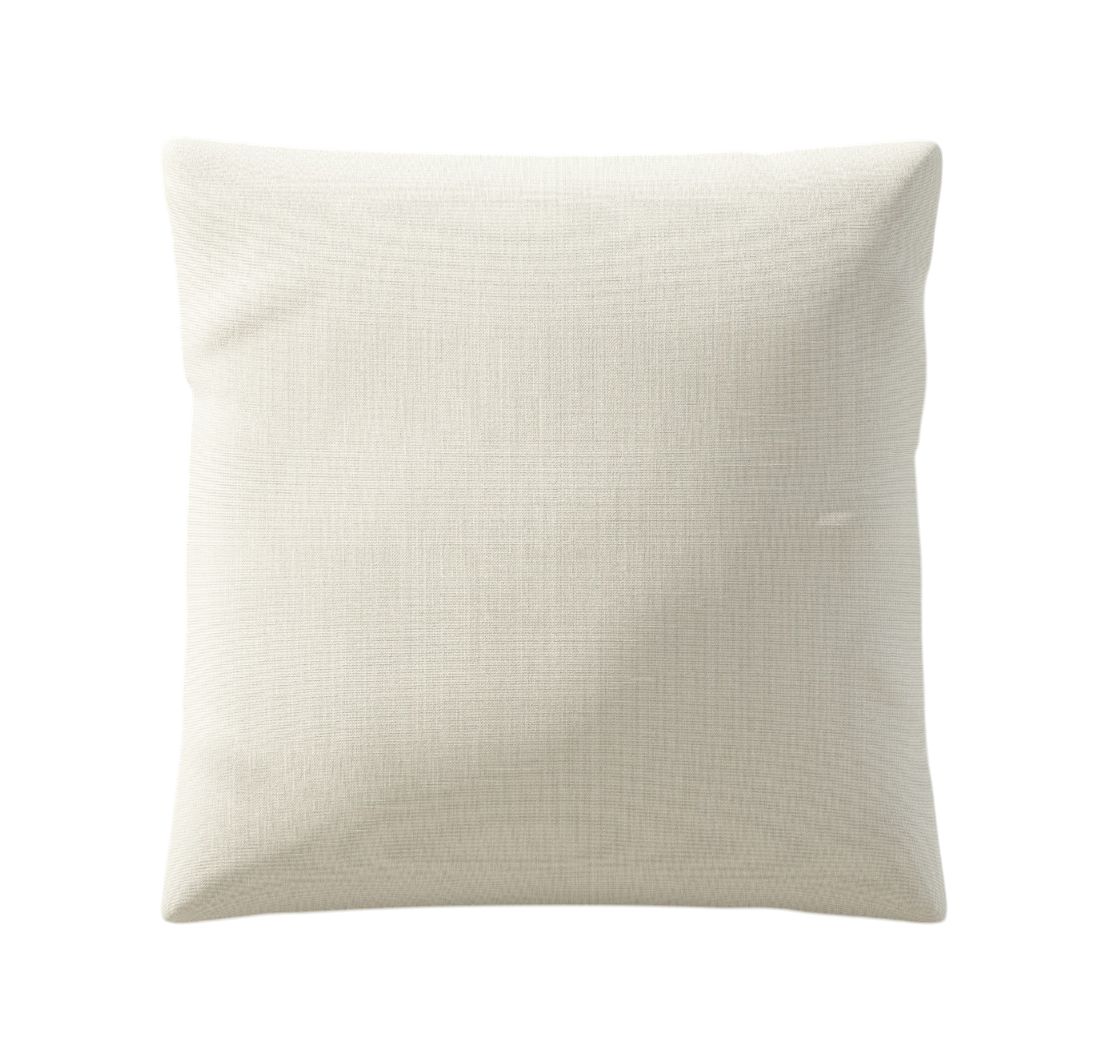 Nahaufnahme des Big Pillow Pique Outdoor Kissens von vetsak in neutralem Farbton, ideal für Gartenmöbel.