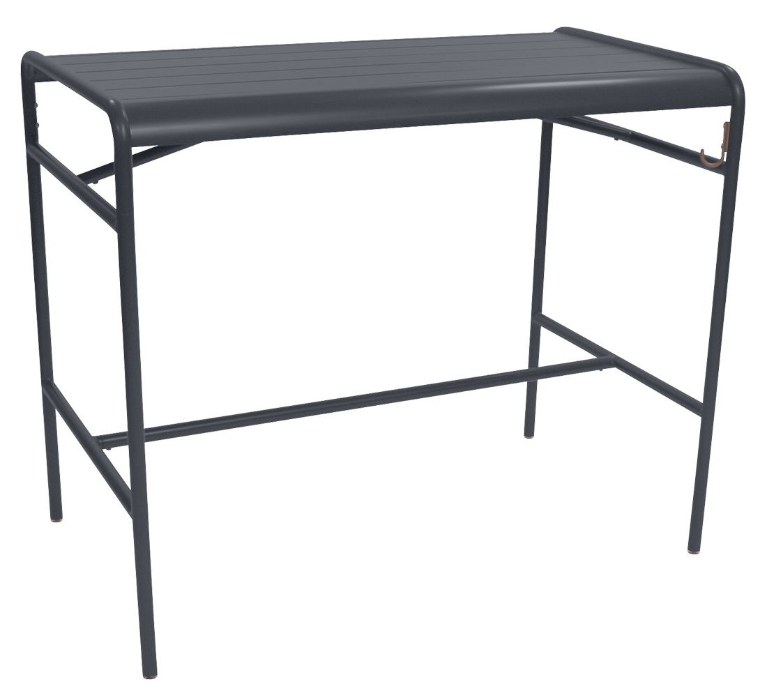 Luxembourg Stehtisch von Fermob: Grauer Outdoor Bartisch aus Metall, ideal für Garten und Terrasse.
