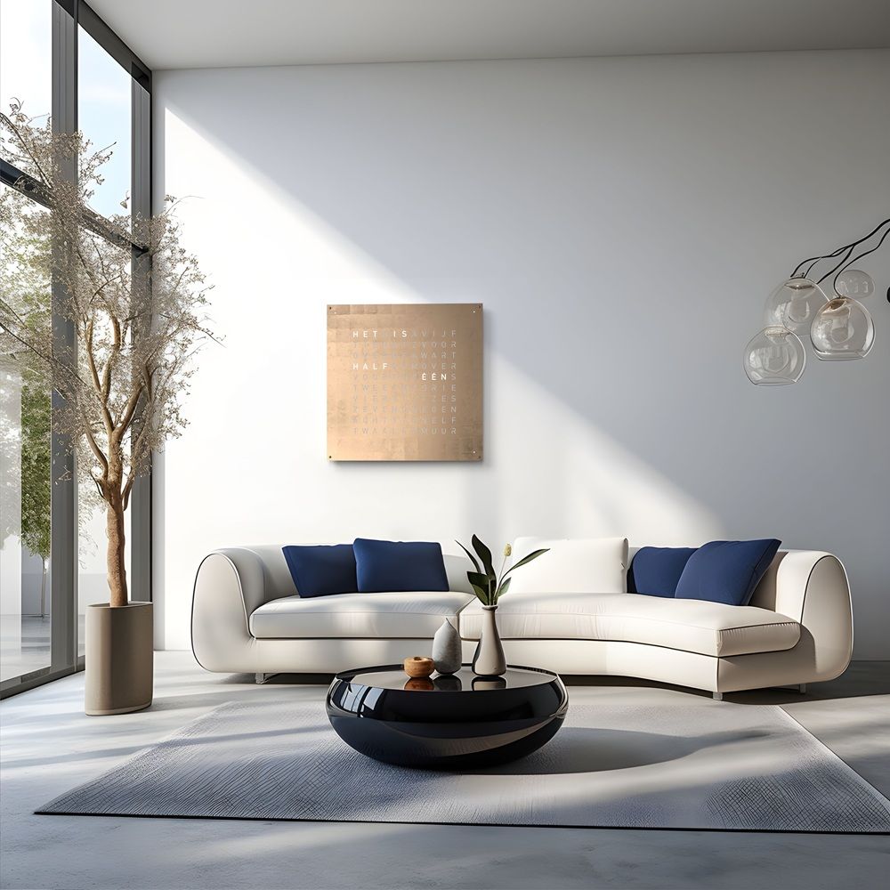 Earth 90 Creator's Edition wandklok / Tijdsobject Duits QLOCKTWO
