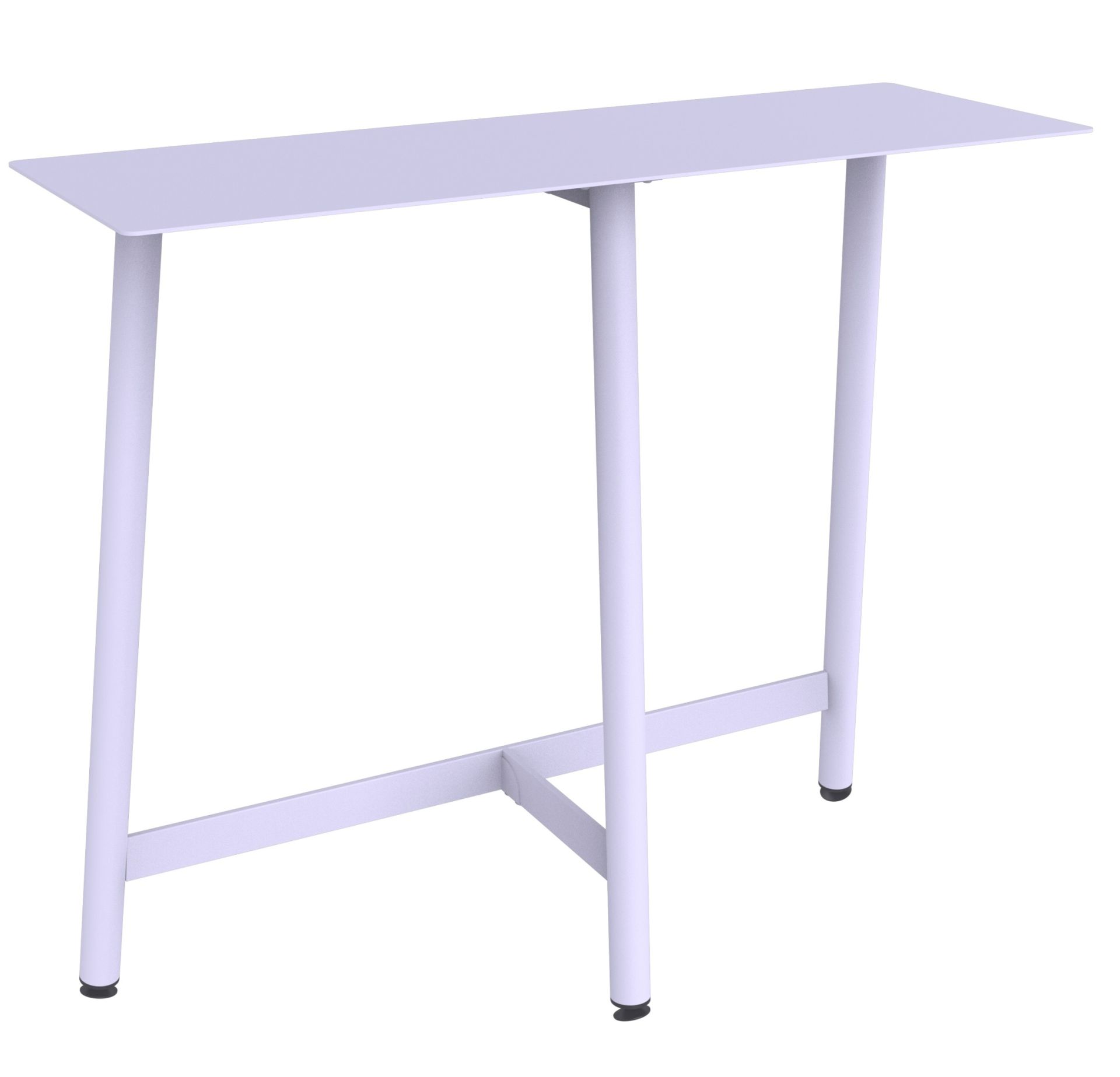 Weiße Bolder Theke von Fermob für den Außenbereich, minimalistisches Design mit rechteckiger Tischplatte und stabilen Beinen.