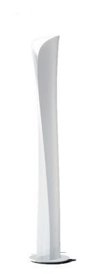 Weiße Cadmo LED Stehleuchte von Artemide mit geschwungenem Design für moderne Wohnräume.