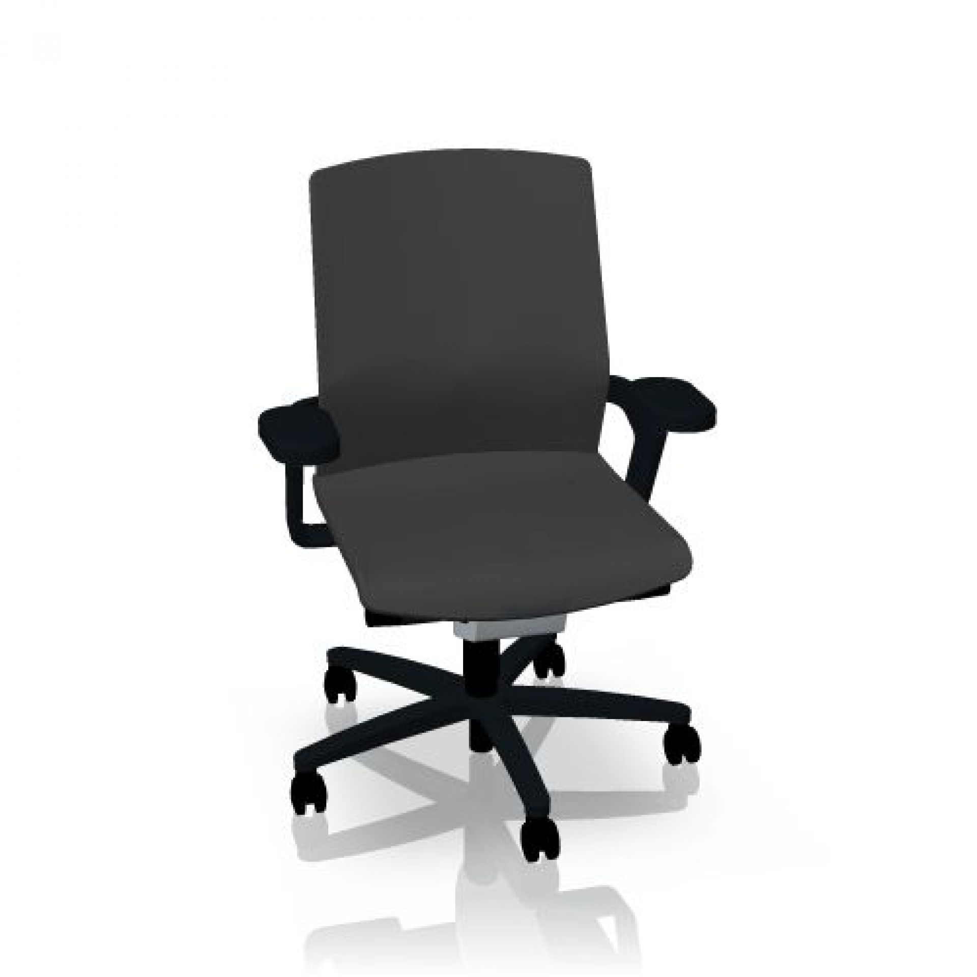 Grauer Wilkhahn ON Bürostuhl mit mittelhoher Rückenlehne, ergonomisch und modern für das Büro.