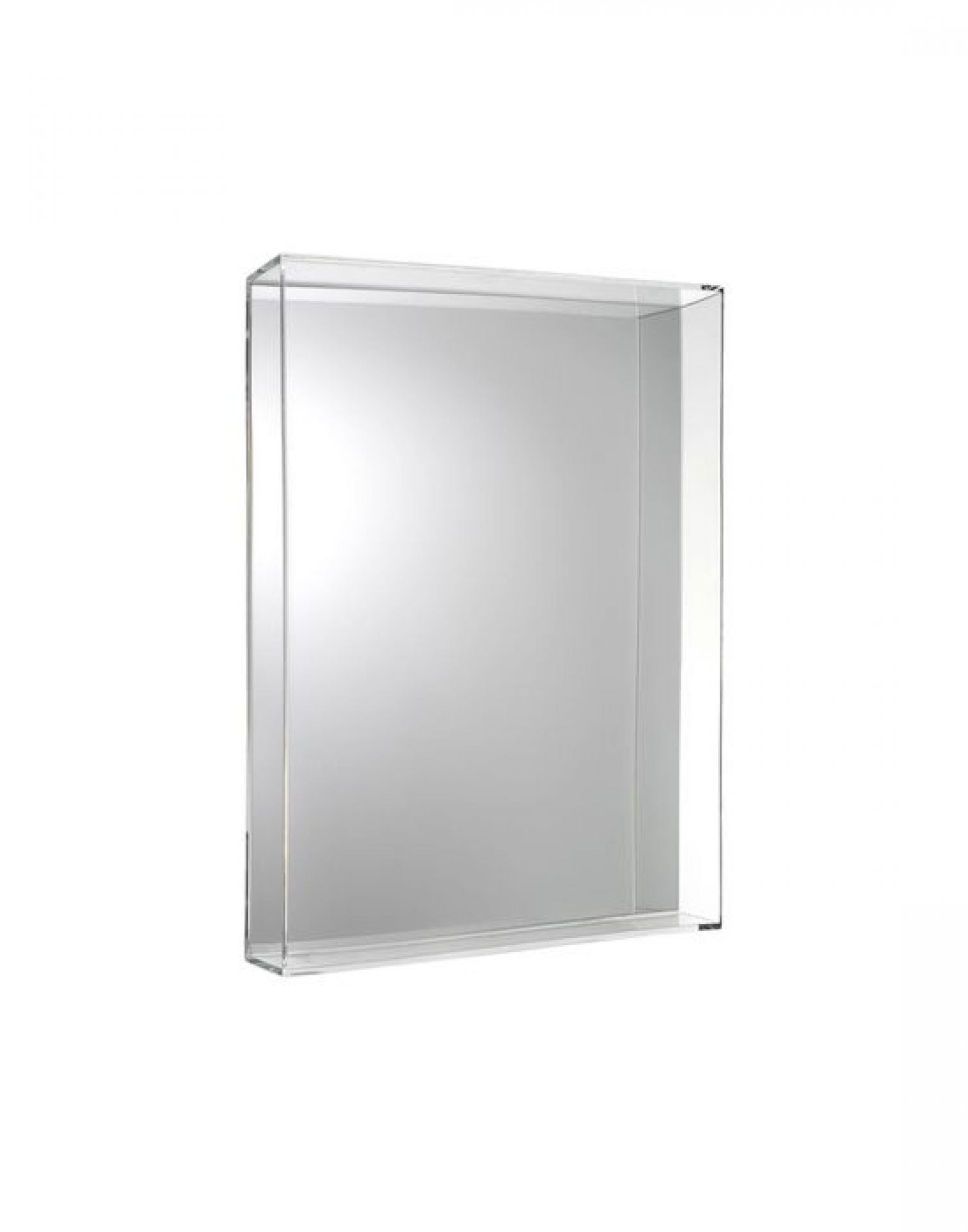 Only Me Spiegel von Kartell, rechteckig, mit transparentem Rahmen, modernes Design für Badezimmer und Wohnbereich.