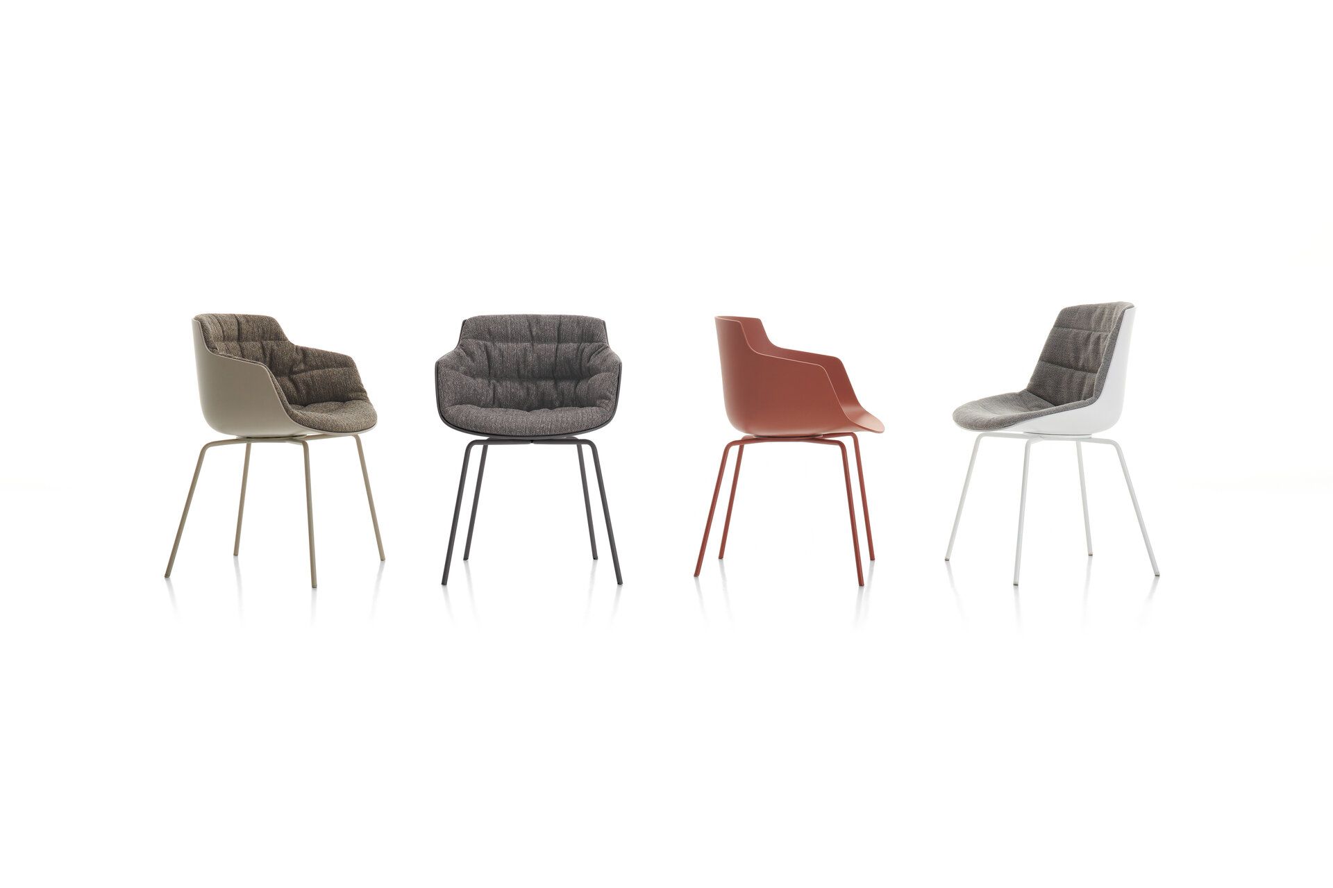 Flow Armchair, fauteuil met armleuningen van MDF Italia
