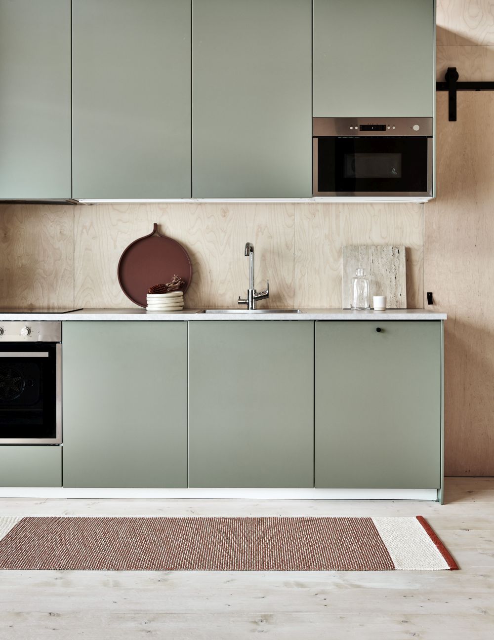 Edit-tapijt 60 x 85 cm DUIFBLAUW / ROOKBLAUW / STONE Pappelina UNIEK EXEMPLAAR