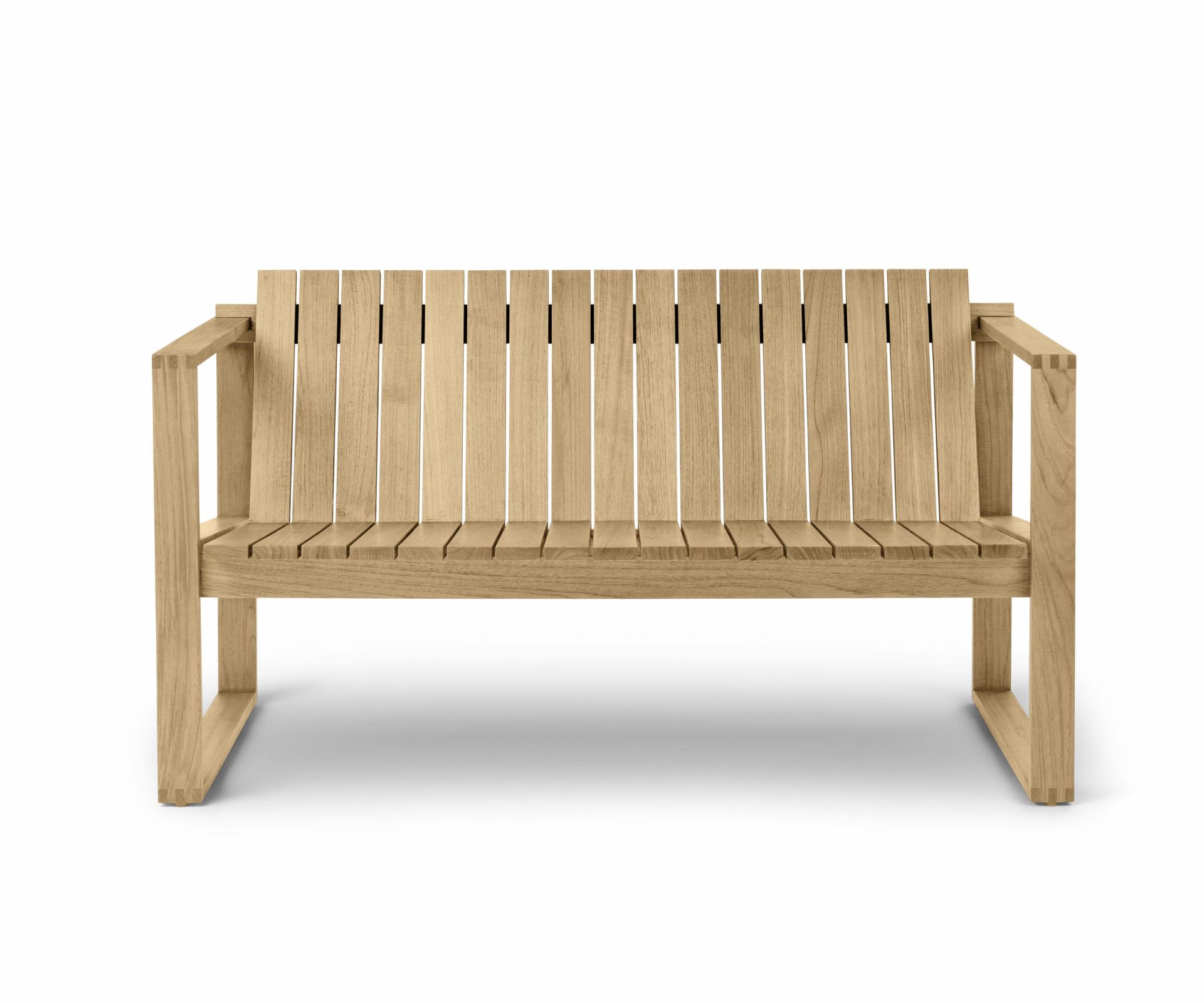 Bodil Kjaer 2er Sofa von Carl Hansen & Søn, Outdoor-Sofa aus Teakholz.