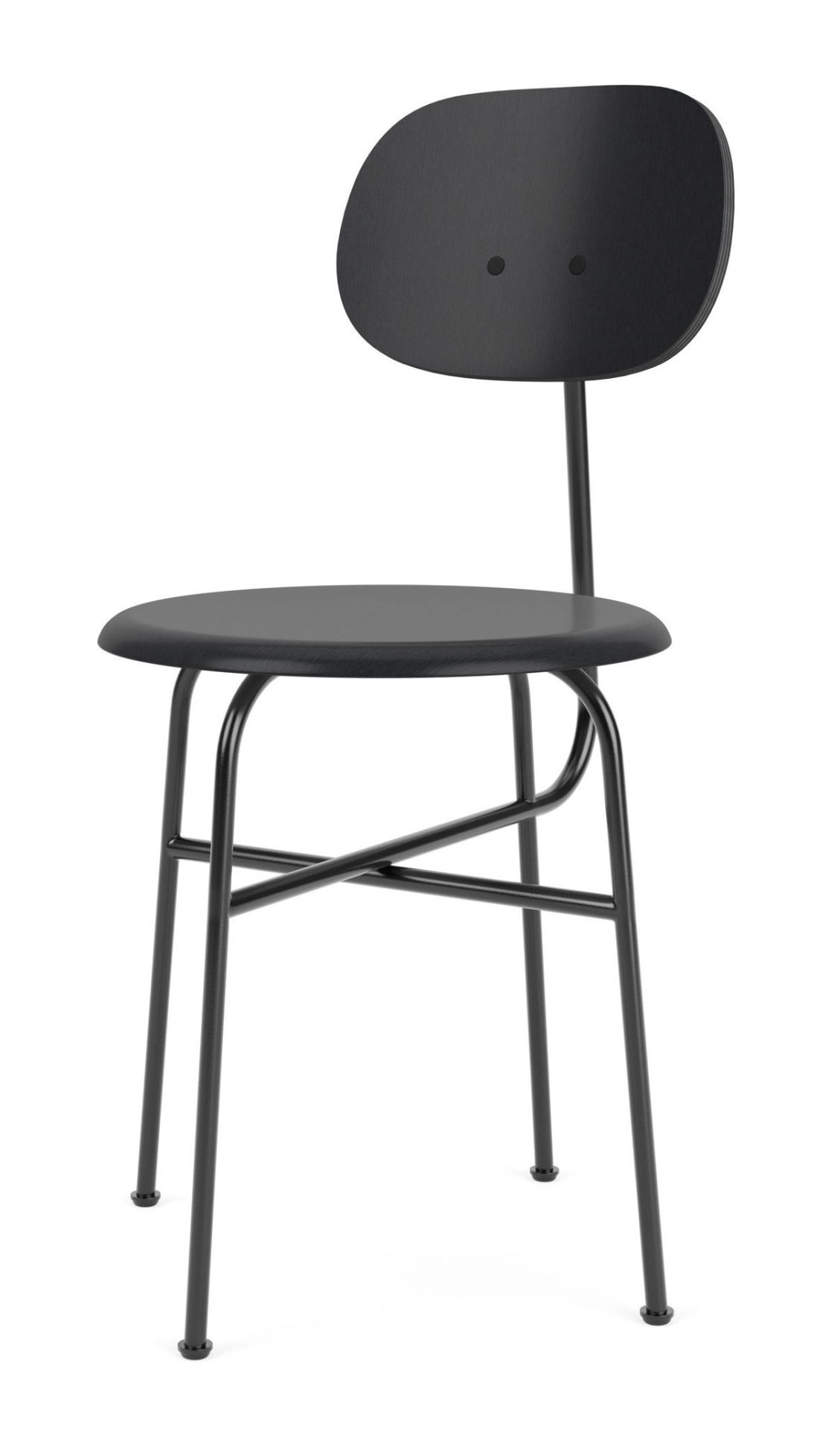 Schwarzer Afteroom Dining Chair Plus Stuhl von Audo Copenhagen, minimalistisches Design für Esszimmer und Wohnbereich.