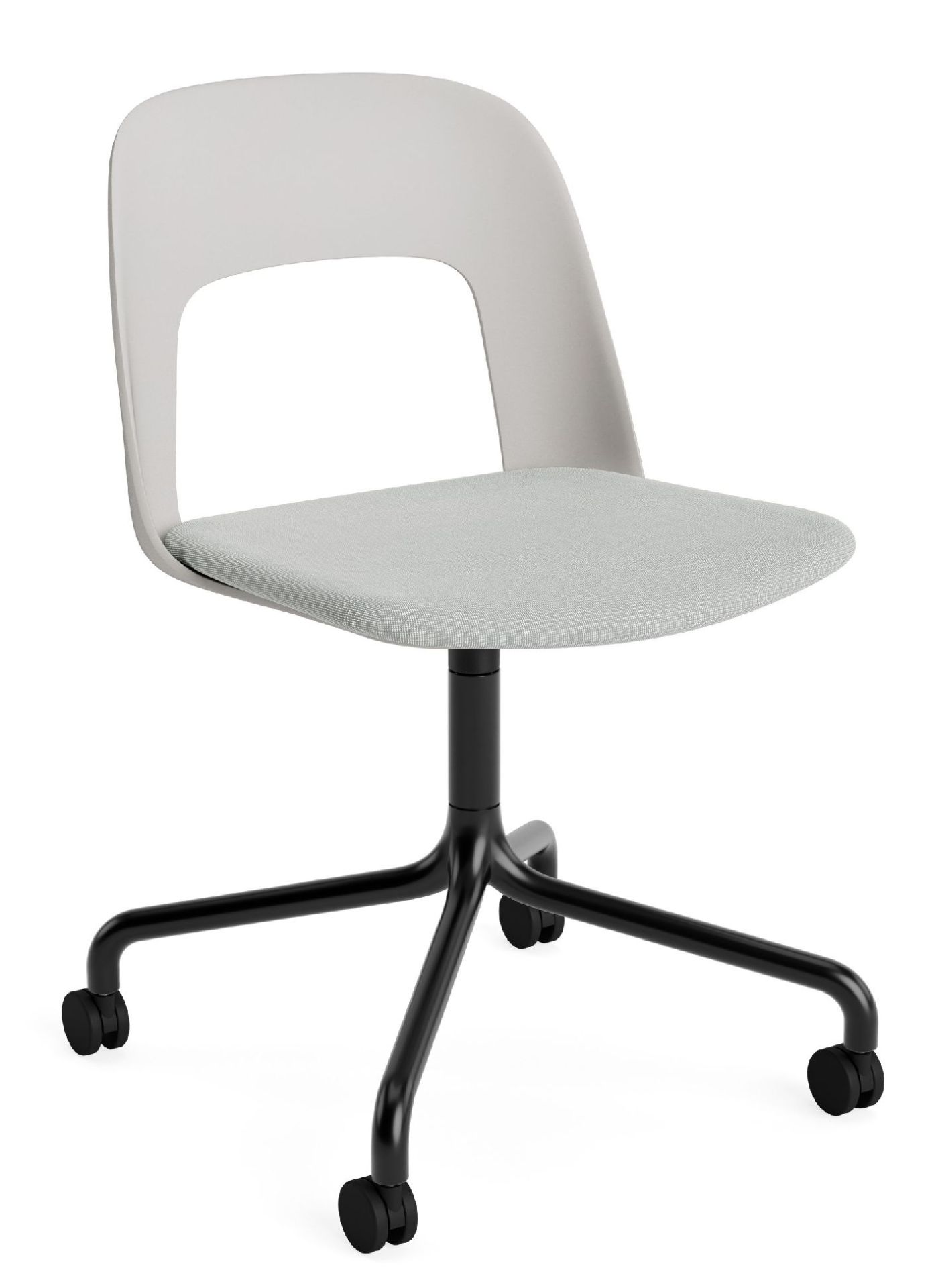 Layout Side Chair 163 draaistoel met vier poten van Hay