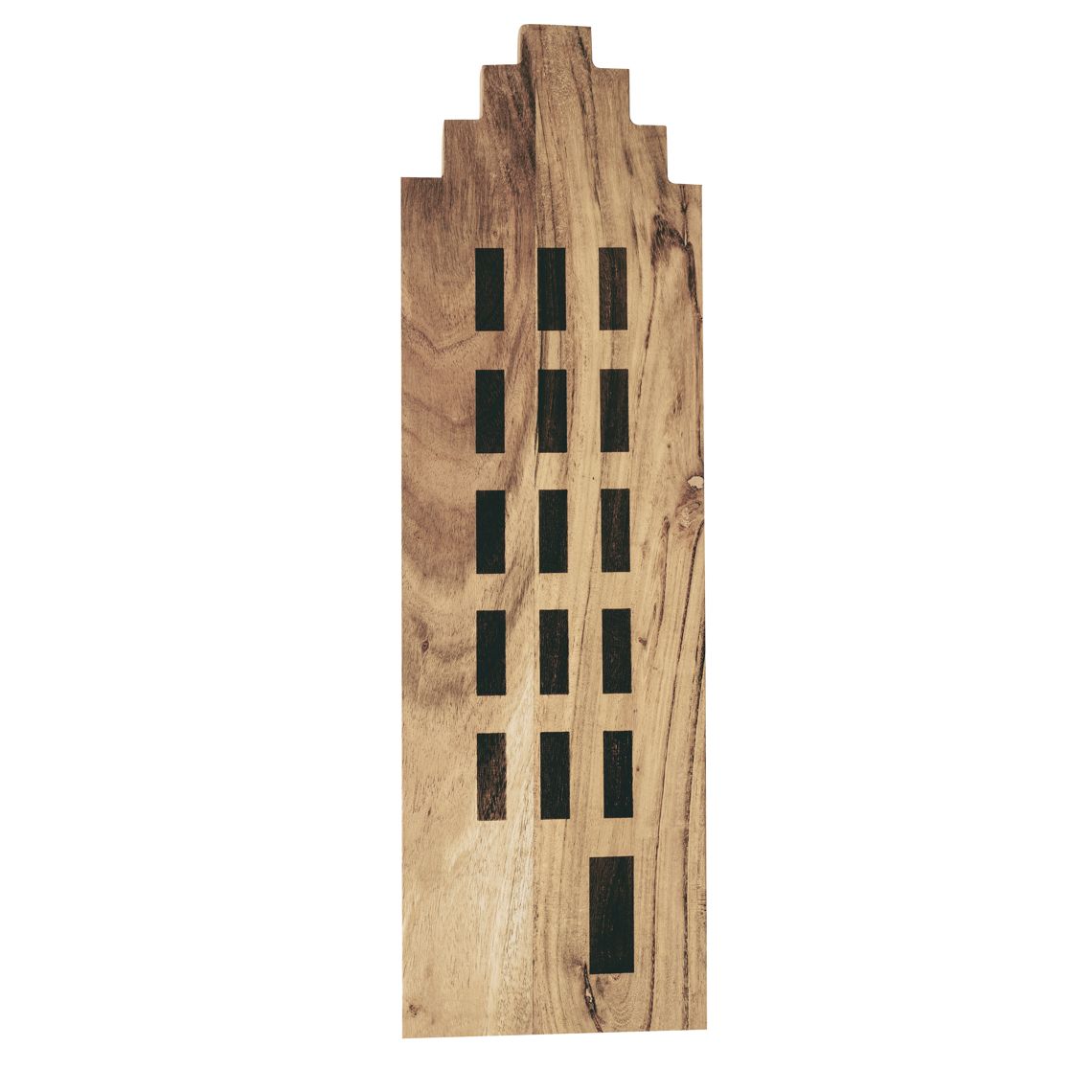 Giebelhaus Schneidebrett aus Holz mit Fenster-Design, Küchenbrett für Käse, Brot und Gemüse.