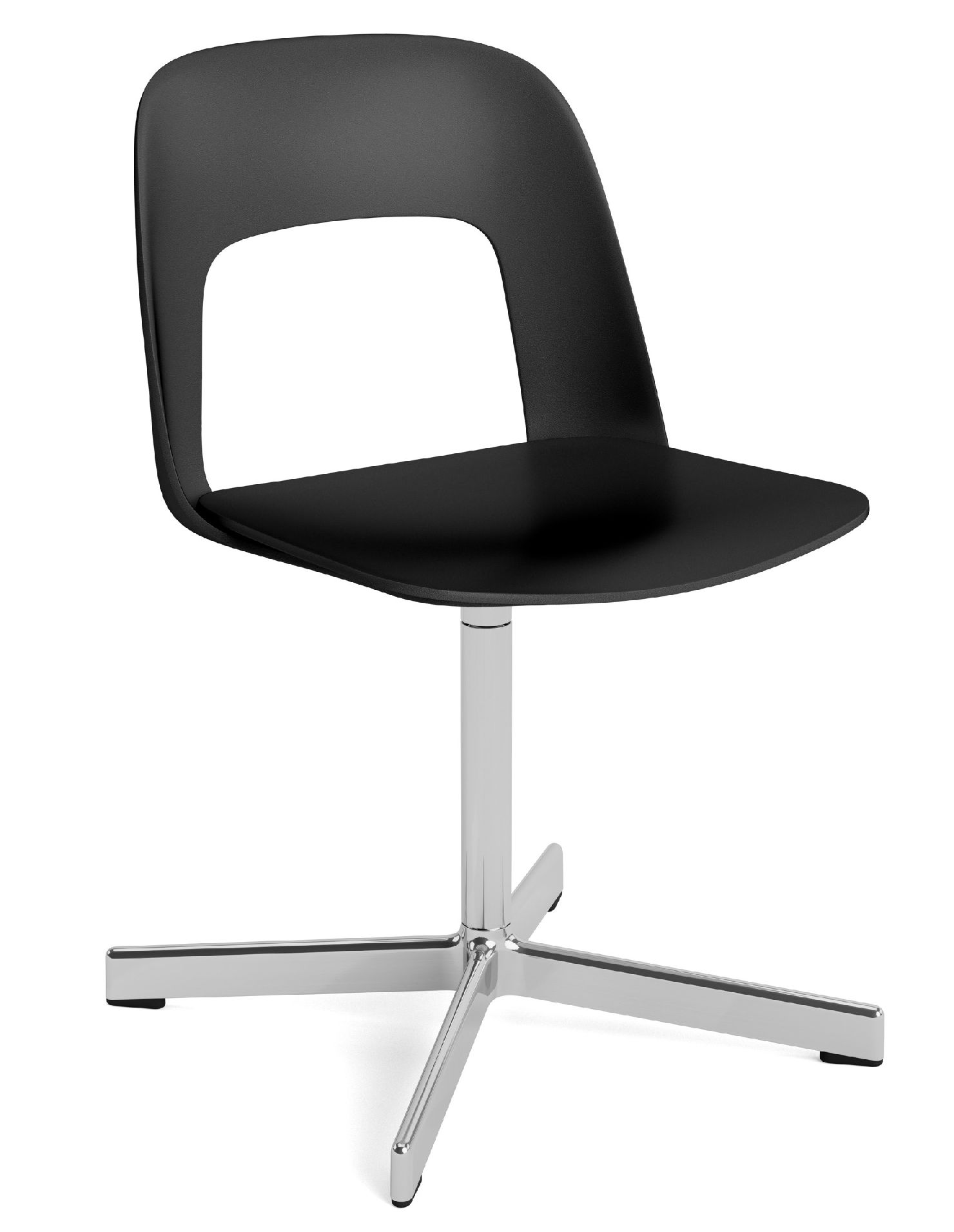 Layout Side Chair 131 stoel met vierpotig draaivoet van Hay