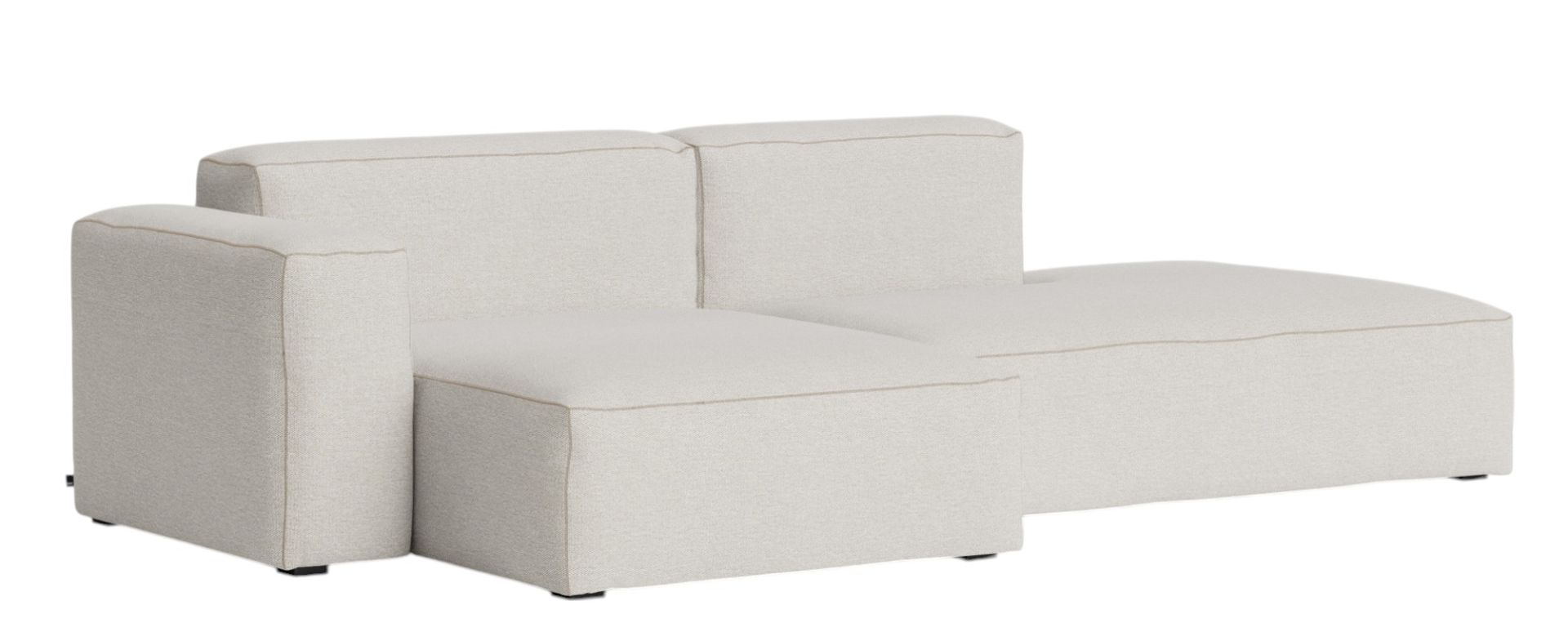 Helles Mags Soft Sofa von Hay, 2,5-Sitzer mit Armlehne links, modernes Wohnzimmermöbel.