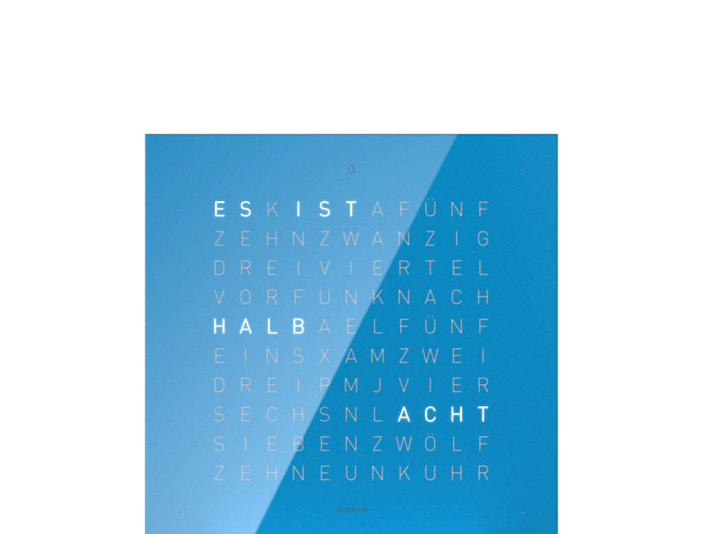 Voorpagina voor Earth 13.5 Tafelklok Duits QLOCKTWO