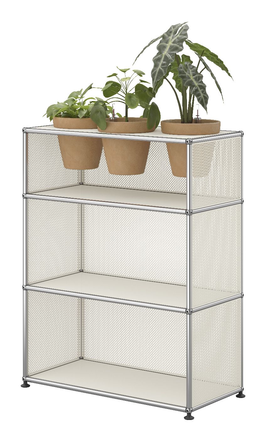 USM Haller dressoir M56 met plantenaccessoires puur wit