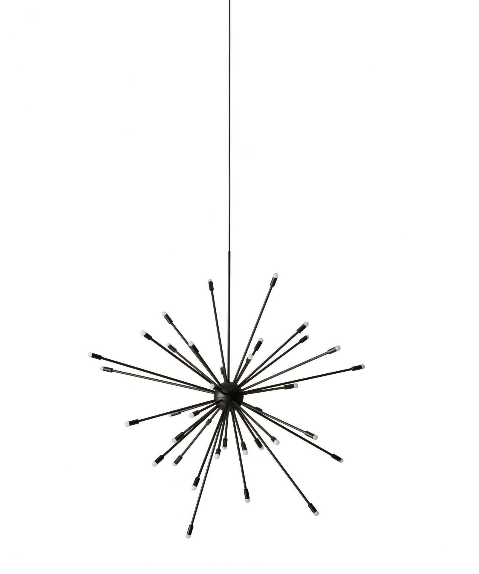 Schwarze Cassina Hängeleuchte im Galaxy Design mit vielen Armen und kleinen Leuchten.