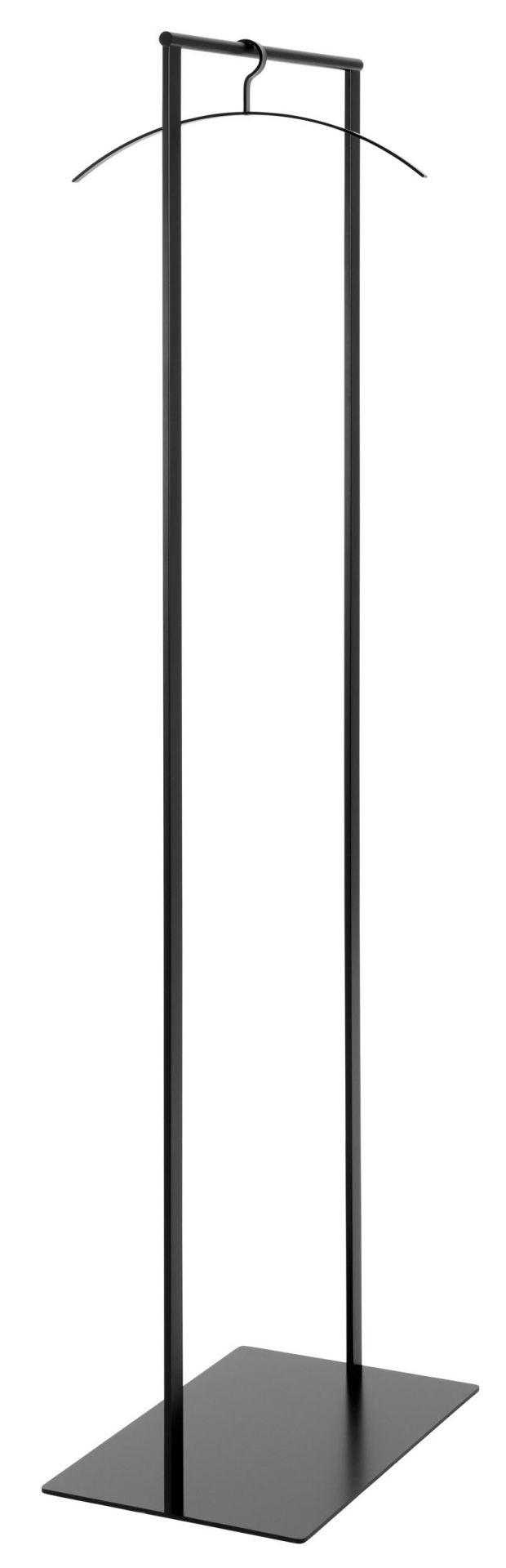 Schönbuch Slim Garderobenständer, minimalistisches Design, freistehend, schwarz lackiert, ideal für Flur und Ankleidezimmer.