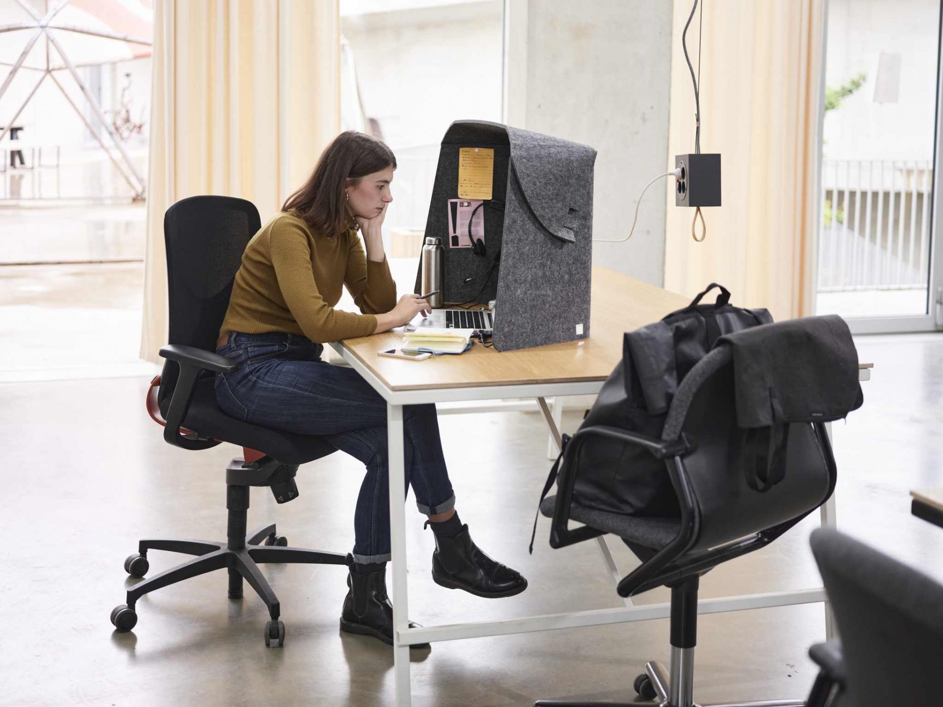 Opvouwbare werkplek van Wilkhahn