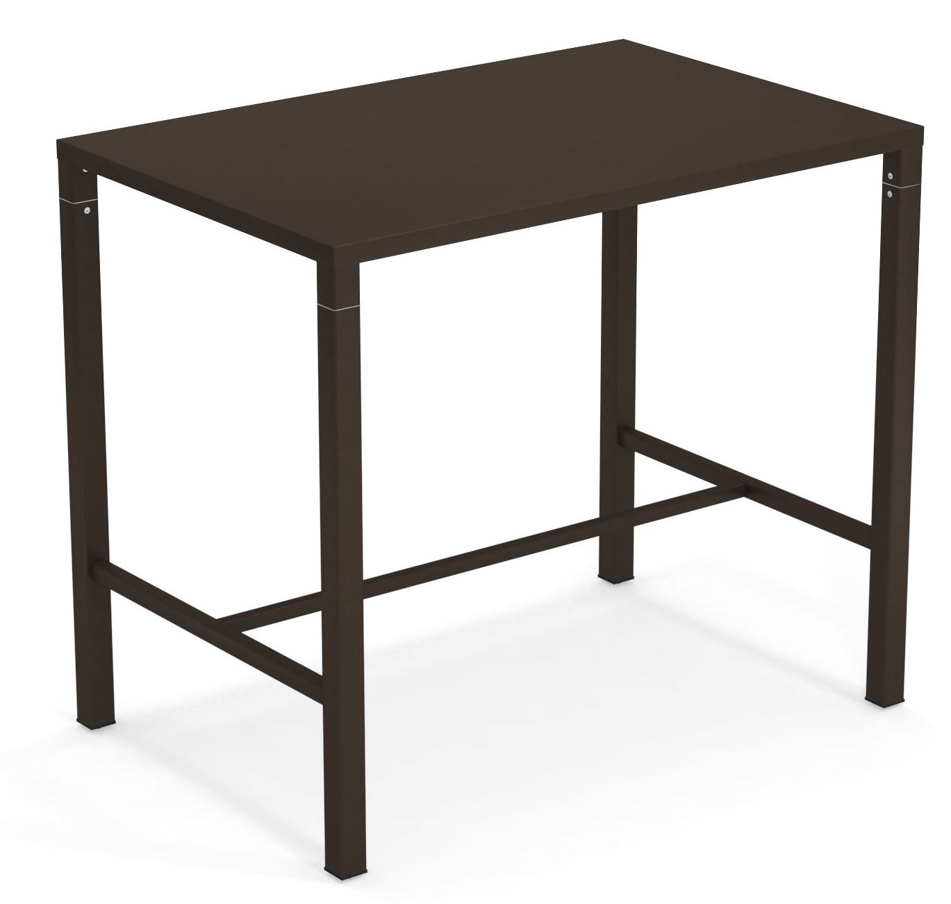 Nova Hochtisch Outdoor Emu, brauner Stehtisch für den Garten oder die Terrasse, moderne Outdoor-Möbel.